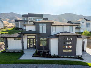 View of front of home with mountain and valley views!