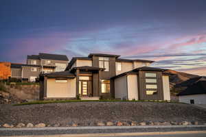 View of prairie-style house