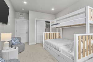 Bedroom featuring a closet