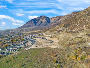 Mountain view featuring nearby suburban area