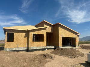 Exterior space with a mountain view