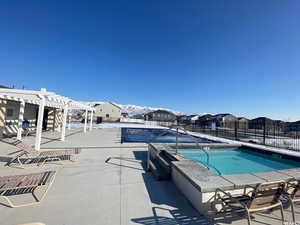 Pool/Spa area, complete with pickle ball courts and all covered with your HOA, and year round access to the SPA. However, sadly not prewired with speakers hooked to your houses sound system ;)