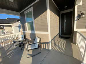 Amazing Front Patio that looks out right over the baseball diamond