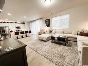 Amazing open great room to the Kitchen with prewired sound system for speakers and a independent volume control zone next to the light switch.