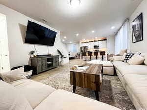 Amazing open great room to the Kitchen with prewired sound system for speakers and a independent volume control zone next to the light switch.