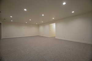 View of carpeted spare room