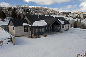 View of snow covered property