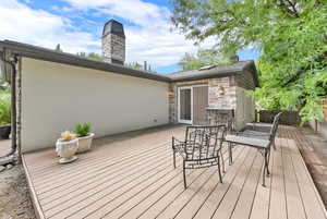 View of wooden deck