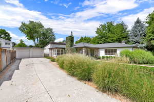 View of single story home