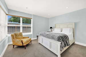 View of carpeted bedroom