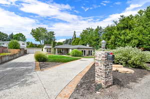 Ranch-style home with a garage