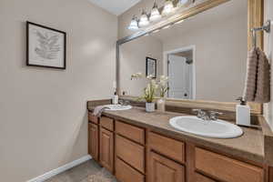 Bathroom featuring vanity