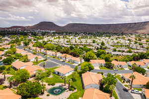 Bird's eye view featuring a mountain view