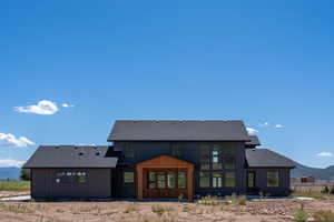 Exterior space featuring a mountain view