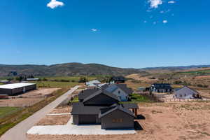 Exterior space featuring a mountain view