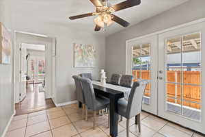 Dining area off kitchen