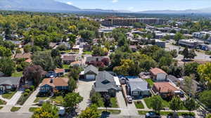 Aerial photo showing the home and surrounding neighborhood