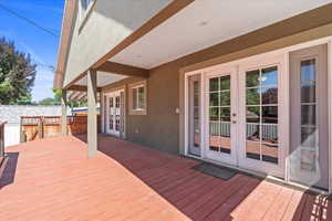 Backyard deck off main floor