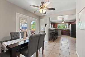 Dining area off kitchen