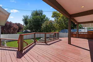 Backyard deck off main floor