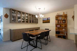 Dining room with built in cabinetry, with abundant storage.