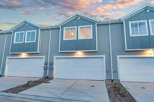 View of front of house featuring a garage