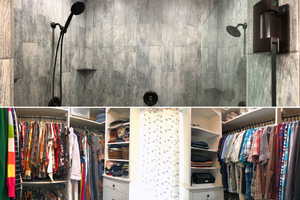 Master shower / Master walk-in closet