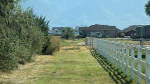 Entrance to the flag lot