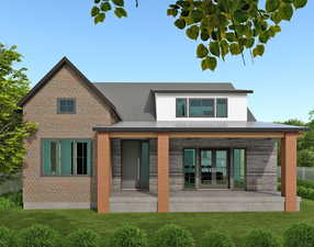 rendering photo is just for example.  Builders and/or buyers can design the home as they please