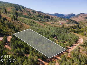 Aerial view with a mountain view lot 81