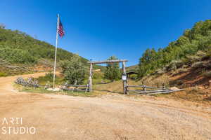 View of property's community featuring pavillion