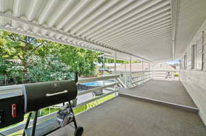 View of patio with grilling area