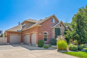 Front of property with a garage