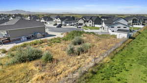 Aerial view featuring a mountain view