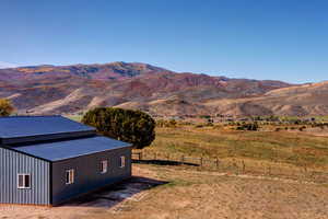 Mountain view featuring a rural view