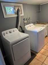 Newer washer and dryer. Laundry room has own sink and cabinet