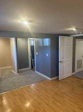 Entrance to the walk-in closet, master bath and family room from the master