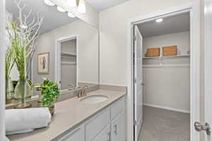 Bathroom featuring vanity