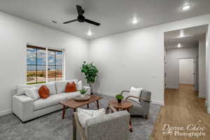 Large Family Room with Mountain Views