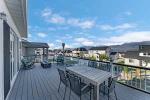 Deck with a mountain view