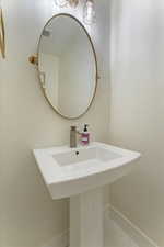 Bathroom featuring tile patterned flooring