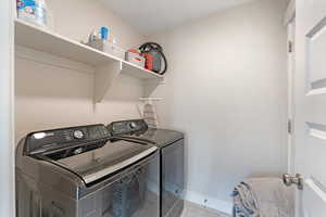 Laundry room with separate washer and dryer