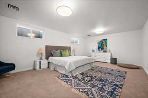 View of carpeted bedroom