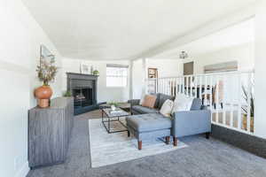 View of carpeted living room