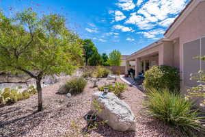 View of yard with a patio area