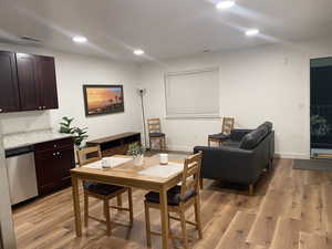 Dining room featuring light hardwood / wood-style floors