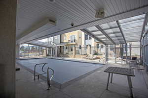 View of pool with a patio area