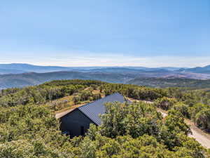 Bird's eye view featuring a mountain view