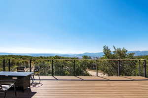 Deck with a mountain view