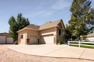 View of front facade3 Car Garage plus Shed